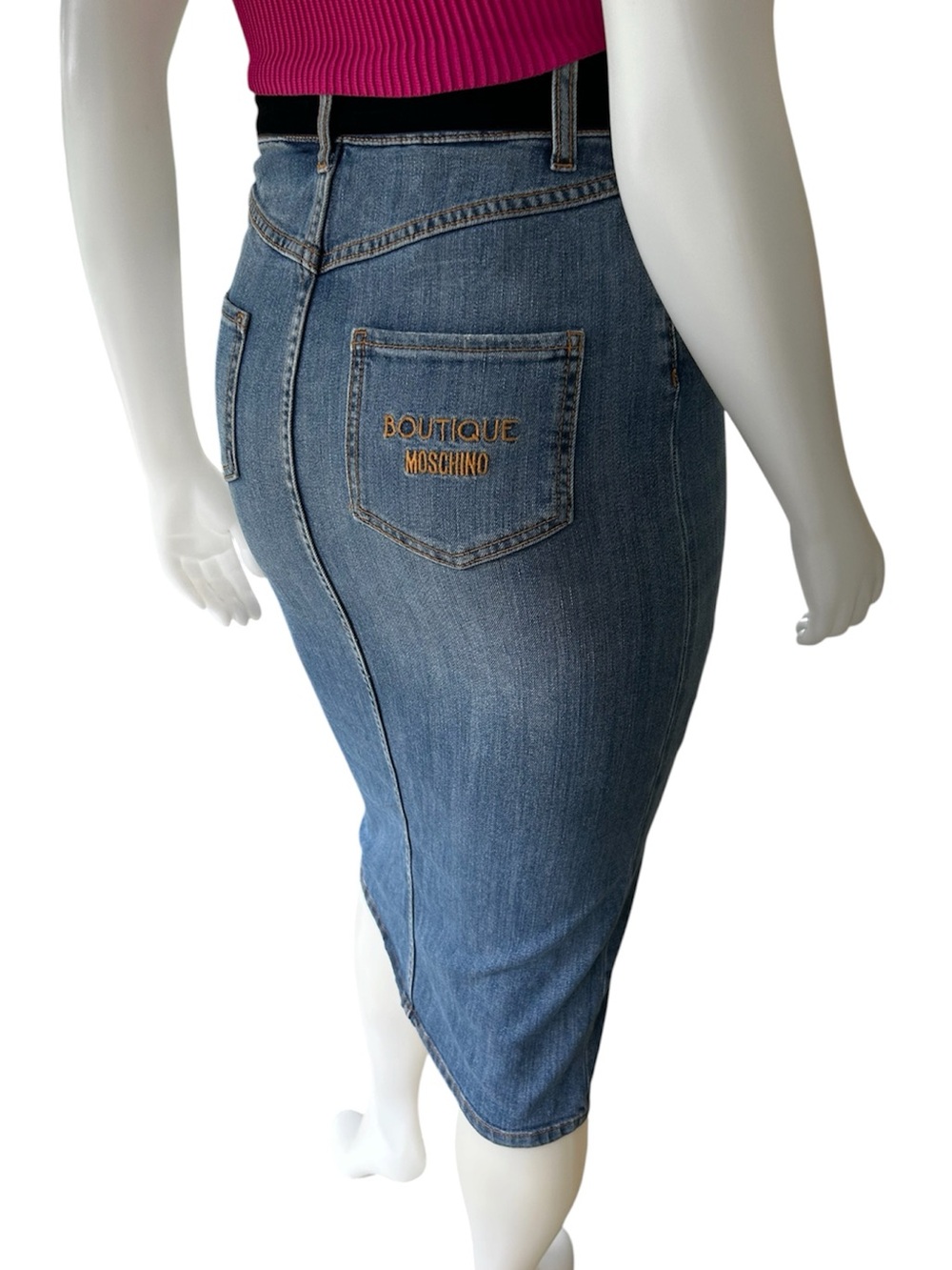 Moschino Denim Skirt Size 6 Boutique Moschino Made in Italy